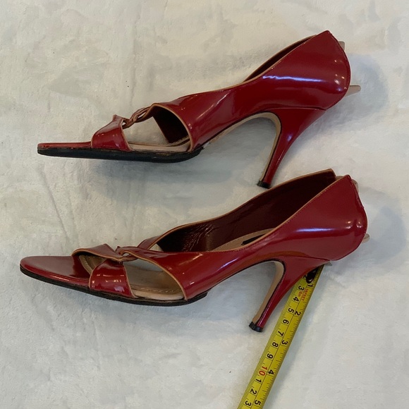 Vintage Marc Jacobs Red & Tan Slingback Sandal Heel Pumps, Size 41, Never worn! - Picture 10 of 11